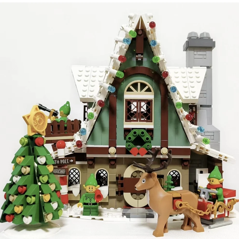 10275 Elf Magic House Santas Visit 10293 Building Block Kit Gifts for Kids Winter Christmas Present Bricks Toys Children 10267