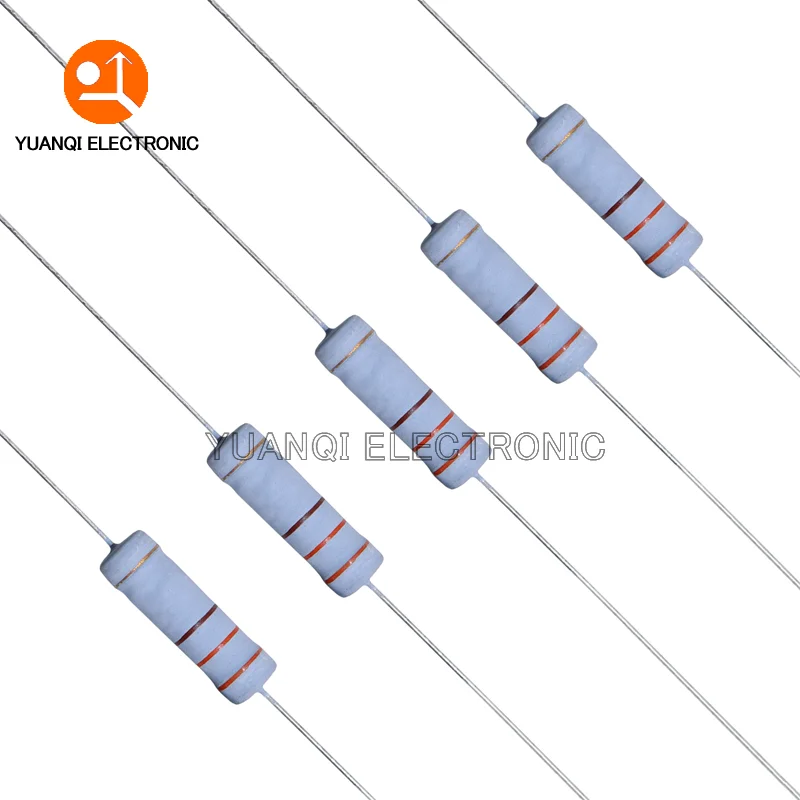 10pcs 5W Metal oxide film Resistor 5% 1R-10M 100R 430R 470R 1K 4.3K 5.1K 10K 33K 47K 100K 1M 150 240 470 ohms Carbon Film