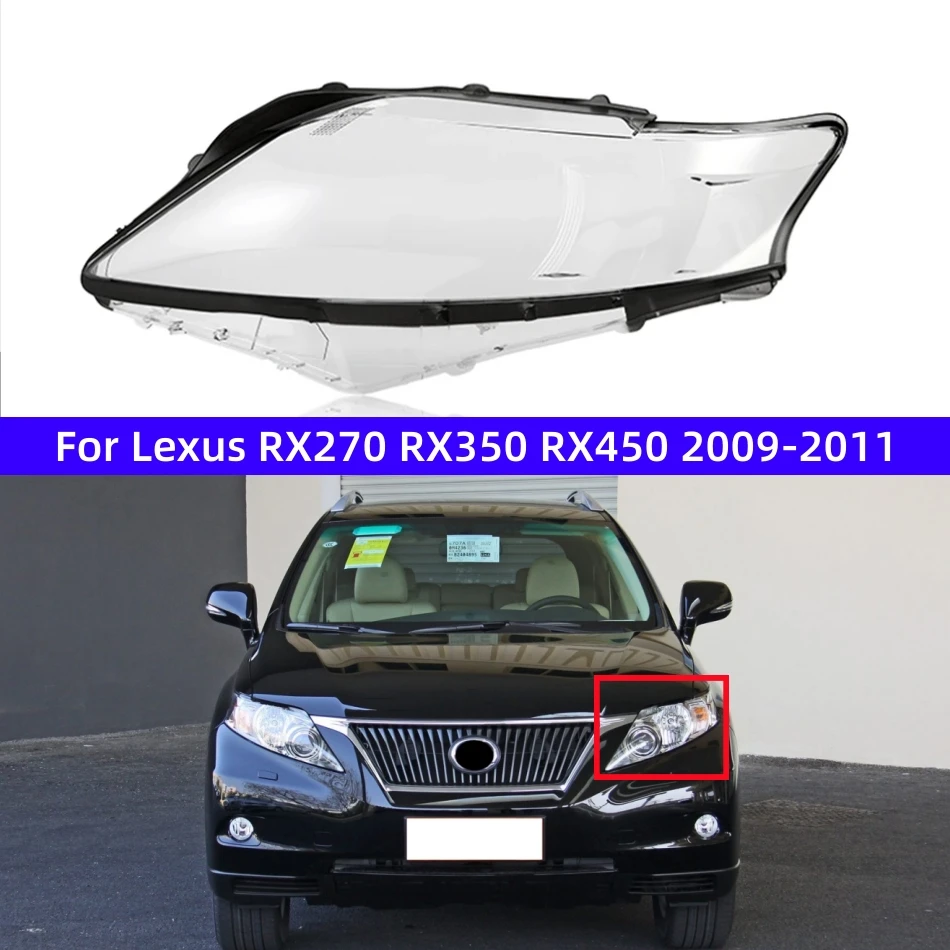 For Lexus RX RX270 RX350 RX450 2009 2010 2011 Car Accessory Products Replace A Transparent PC Headlamp Lights Shell