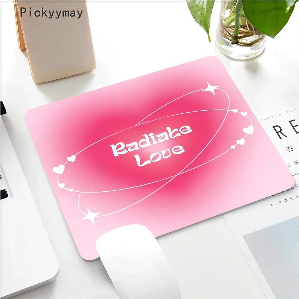 Rosa Aura Energie Mouse pad kleines Büro Computer Schreibtisch Matte Tisch Tastatur große Mauspad Laptop Kissen rutsch feste Deskpad Wohnkultur