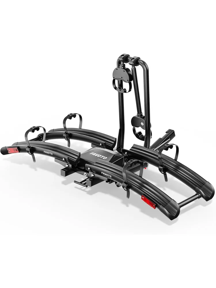 

Favoto 2-Bike Car Hitch Rack, Folding & Tilt-Back, 200 lbs Capacity, Compatible with SUV/Truck Receivers