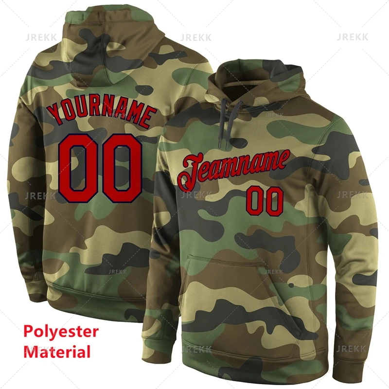 New Design Camo Graphic Hoodie Men Custom Name 3D Printed Camouflage Hoodies Personalized Number Sports Pullover Sweatshirt