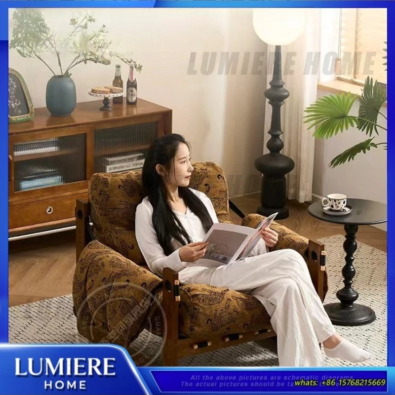 

Кресло-реклайнер в стиле середины века, удобное одноместное кресло для гостиной, спальни, балкона, дома, стильное кресло для отдыха