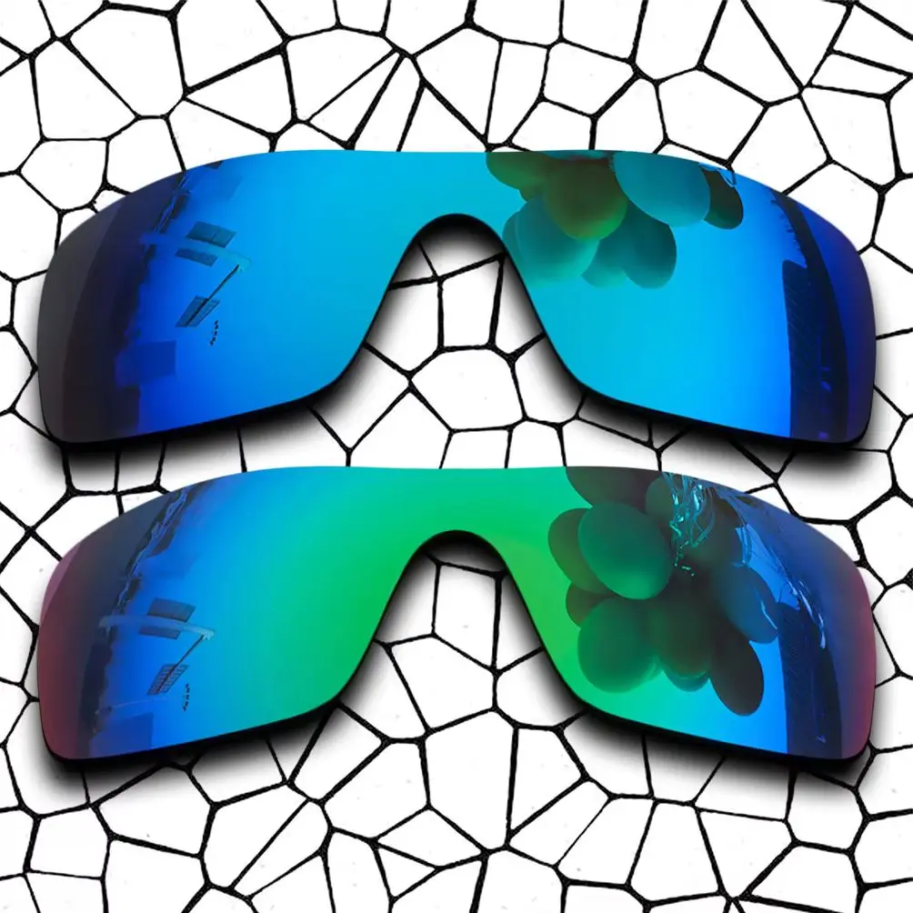 

Sky Blue&Green Lenses Replacement For-Oakley TURBINE ROTOR Polarized Sunglasses
