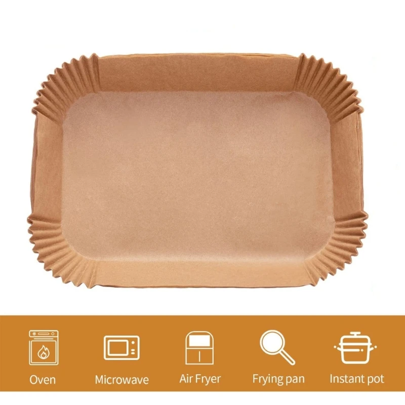 Disposable Air Fryer Paper Non-Stick Kitchen Baking Airfryer Mat Oilproof Micro-wave Barbecue Pad Baking Paper Liner Accessories