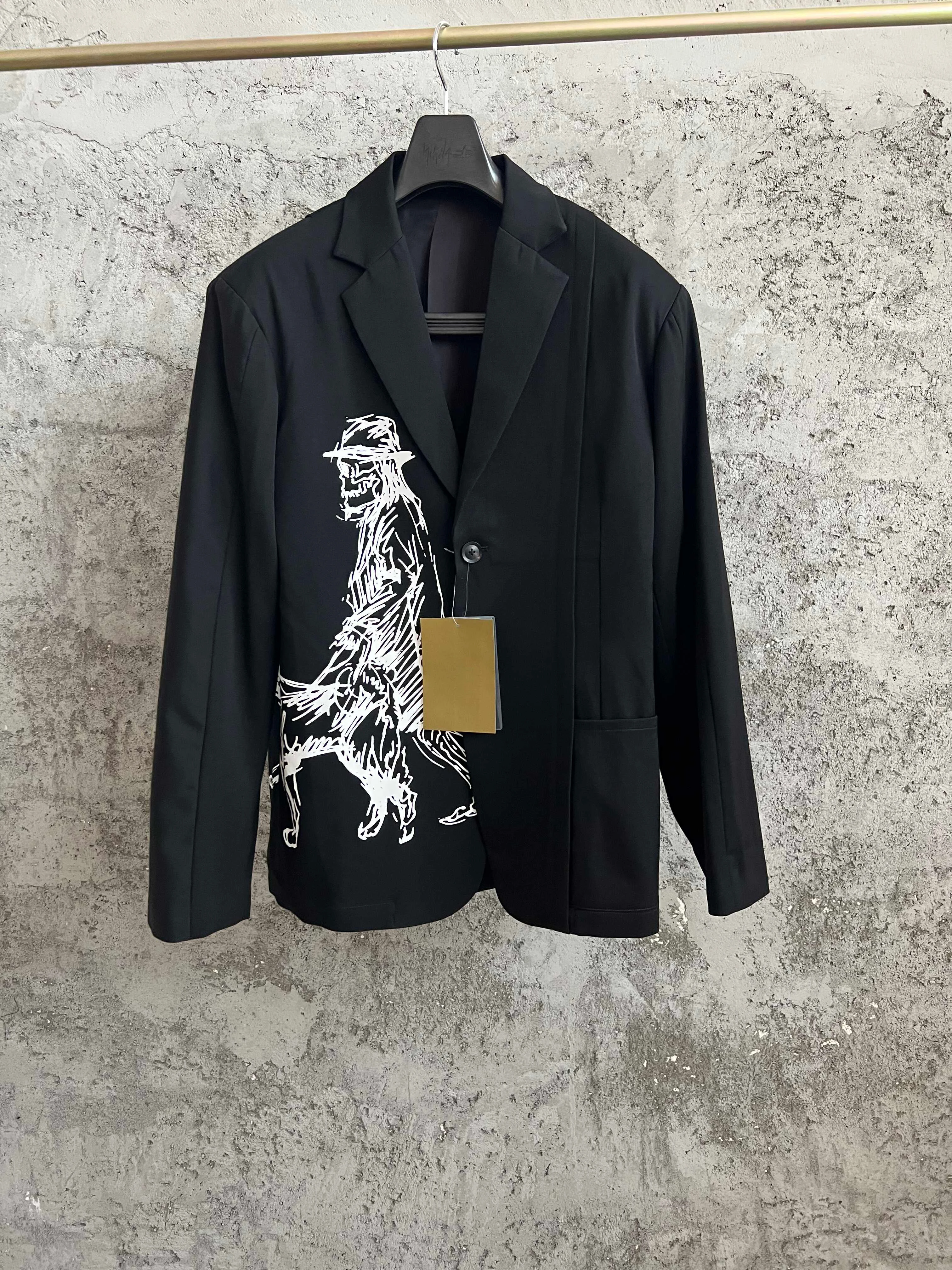 TOP-YAMAMOTO Classic Gabardine Dog Walking Suit Hand-painted Wool Limited Edition