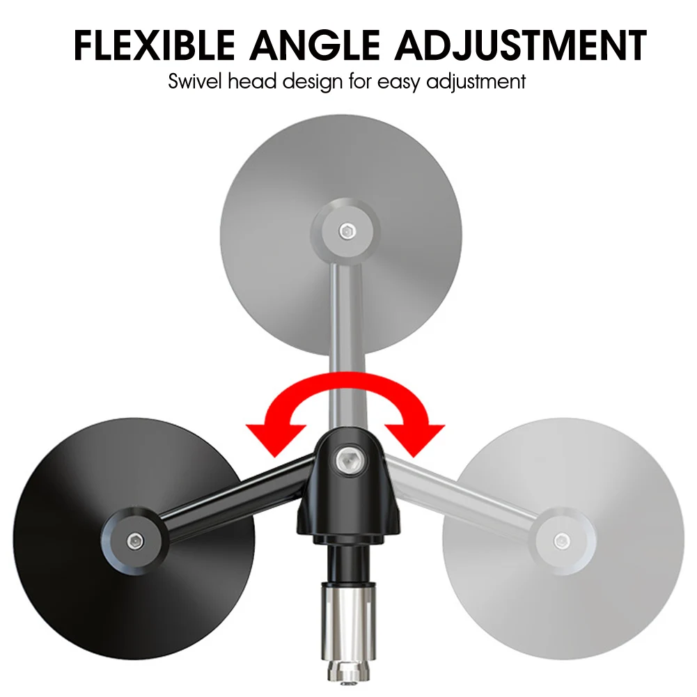 2 Cái/cặp Xe Máy Phía Sau Gương Tròn 7/8 "Tay Cầm Thanh Cấp Gấp Gọn Xe Máy Bên Cho Quán Cafe Racer Mới Đa Năng 2022 Xe Ô Tô