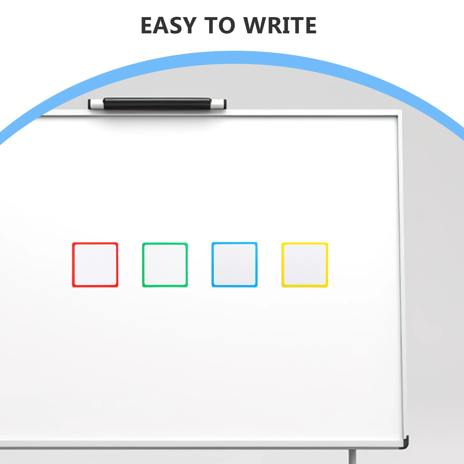 16Pcs Magnetic Dry Erase Paper Square Design for Office Classroom Retail Magnetic Whiteboard Labels Board for Magnets Display