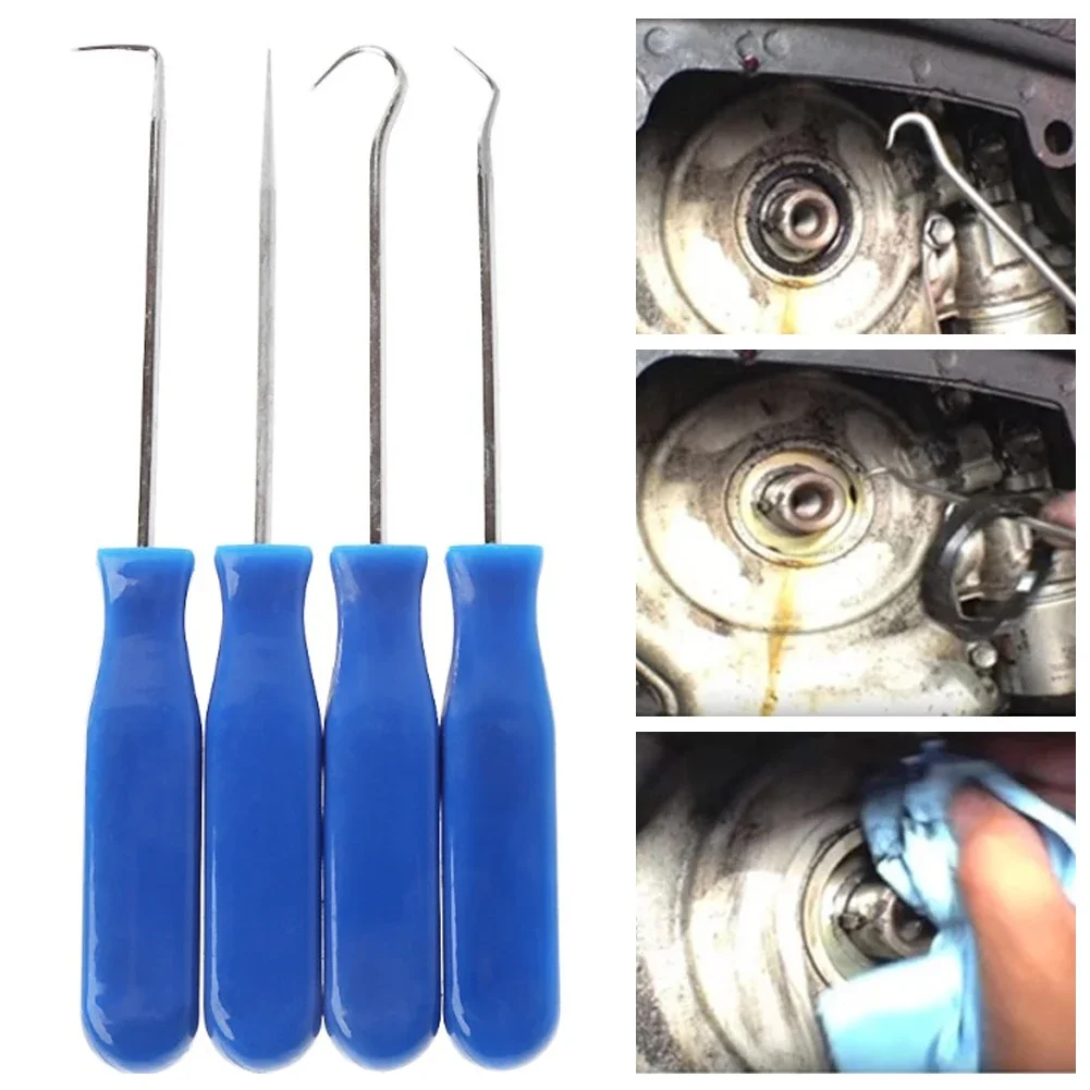 

4Pcs 135mm Car Oil Seal Screwdrivers Set O-Ring Seal Gasket Auto Vehicle Puller Remover Pick Hooks Repair Tools