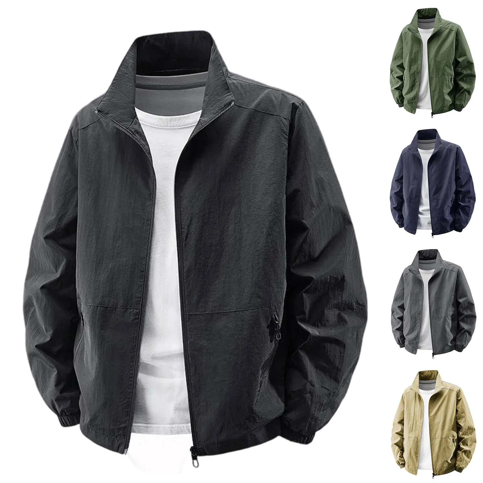 

Work Jackets Zip Up Jacket Mens Winter Jacket Jacket For Men Mens Lightweight Jackets Casual Men'S Jacket Fall Jackets
