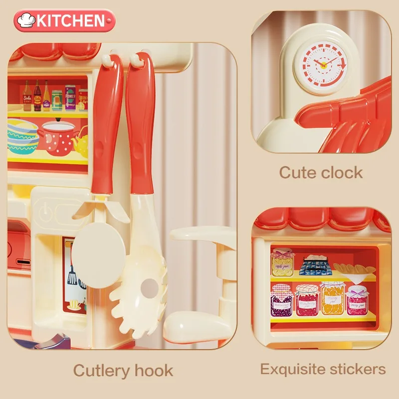 Children's Kitchen Stove Toy Play Home Cutlery Simulation Kitchenware Cooking and Cooking Set