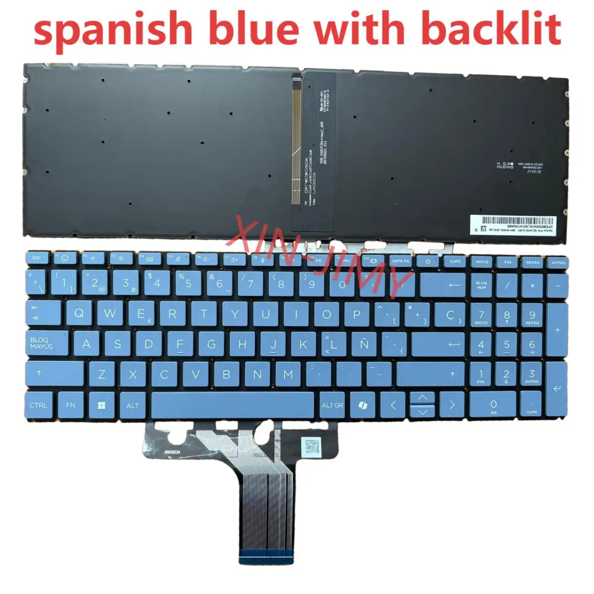 15-FC Spanish backlit keyboard For HP 15-fc 15-fc0000 15-fd 15-fd0000 15-EG 15-EH blue