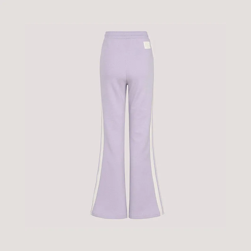 Adidas Adidas Clover Daily Casual Sports Flared Pants 2026 Spring Girl Knitted Trousers KY2198