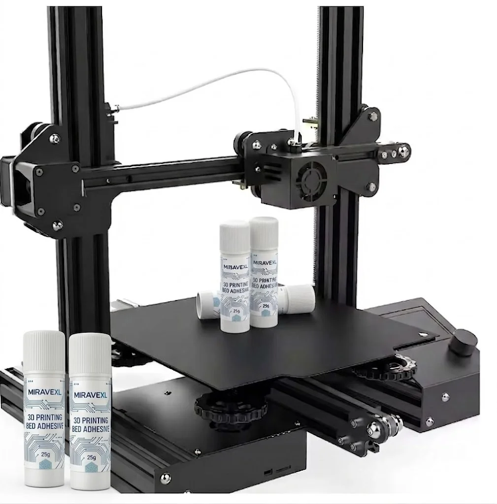 MIRAVEXL 3D Printer Glue Stick PVP Solid Bed Adhesive Anti Edge Warping Strong First Layer Hold for Glass PEI Build Plate