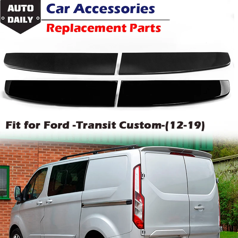 Rear Trunk Upper Spoiler Lip Tail Roof Wing Car Exterior Refit Parts Fit For Ford Transit Custom 2012-2019 Double Door Barn Twin