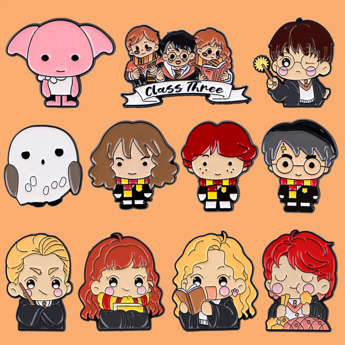 الخيال ماجيك مدرسة المينا دبوس باطني الحيوان دبابيس على الملابس شارة حقيبة الملابس التلبيب زي مجوهرات هدايا للأطفال