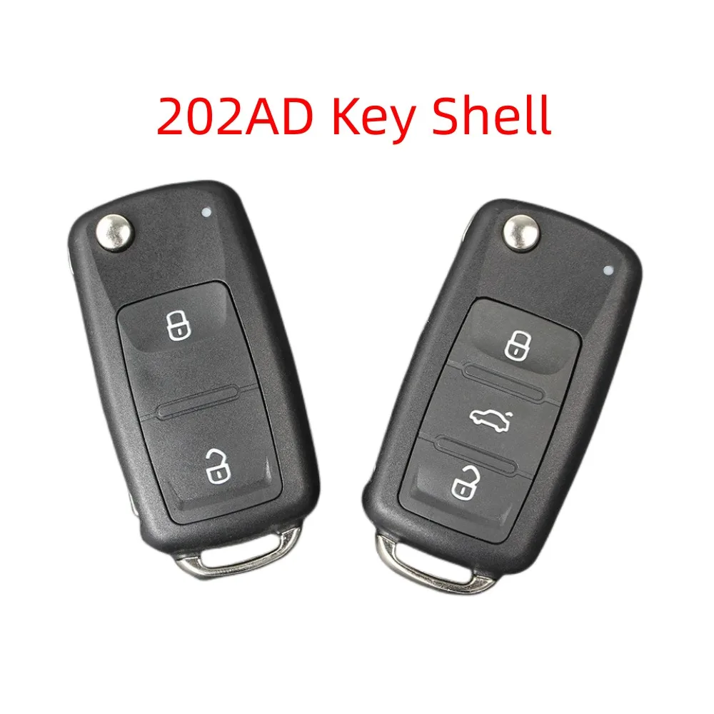 Carcasa para mando a distancia de coche, carcasa con tapa de botón, 5k0-837-202AD, para Polo, Touran, Caddy, Jetta, Golf, Tiguan, Skoda, 2/3