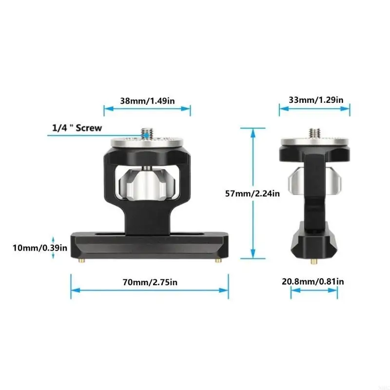 Lightweight Camera Side Handle Grip with Rosette Mount For Camera Cage Rid N0HC