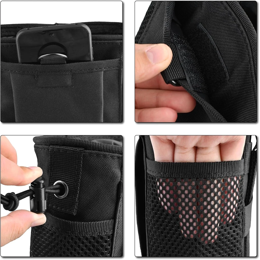 MuqiNush Molle Hunting Magazine Recovery Bag, Ammo Shell Casings Trash Pouch, Adjustable Waist Belt Holster Bag for Shooting