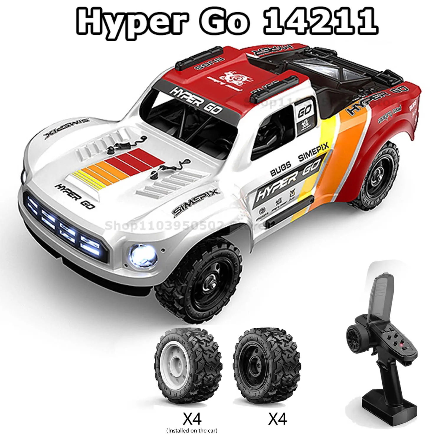 

1/14 14211 MJX Hyper Go 70km/H (3s) 45a Esc Power Desert Short Card Brushless Rc Car Metal Gear Monster Remote Control Car
