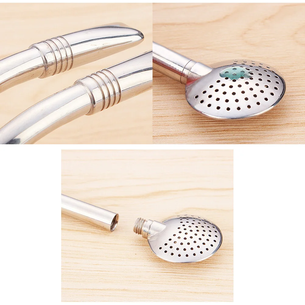 

2 Pcs Set Stainless Steel Drinking Bombilla Tea Kit Reusable Straw Stainless Filter Yerba Mate Bombilla Filter Straw