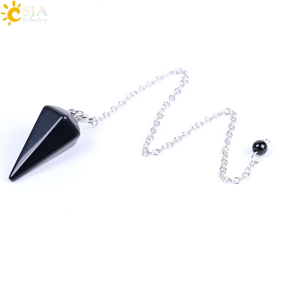 CSJA Healing Crystal Slinger voor Waarzeggerij Wichelroedelopen Roze Kwarts Slingers Natuurlijke Edelsteen Reiki Kristallen Hanger Pendulos E112