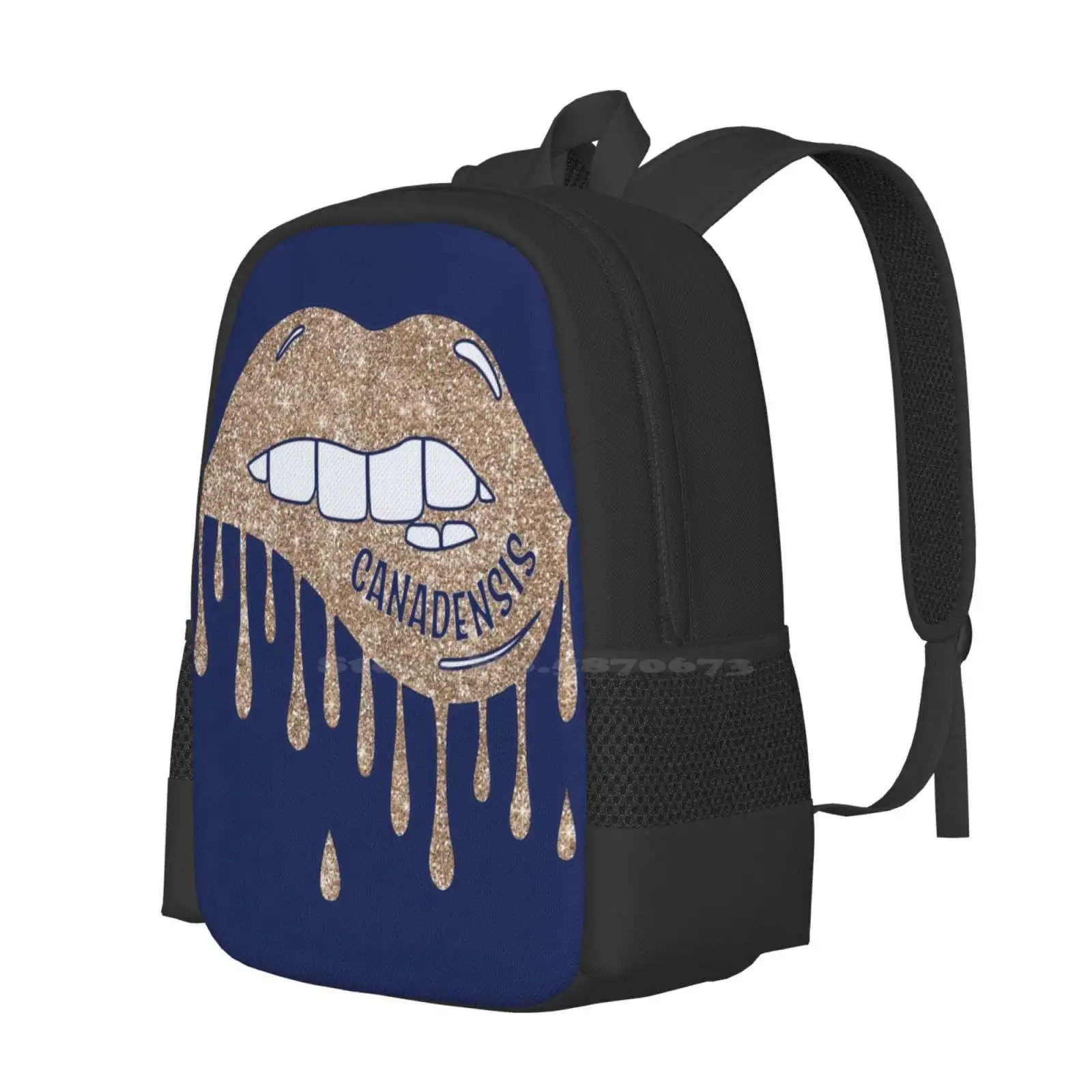 Canadensis Bleeding Lips School Bag Big Capacity Backpack Laptop Camp Canadensis Bleeding Lips Notecards