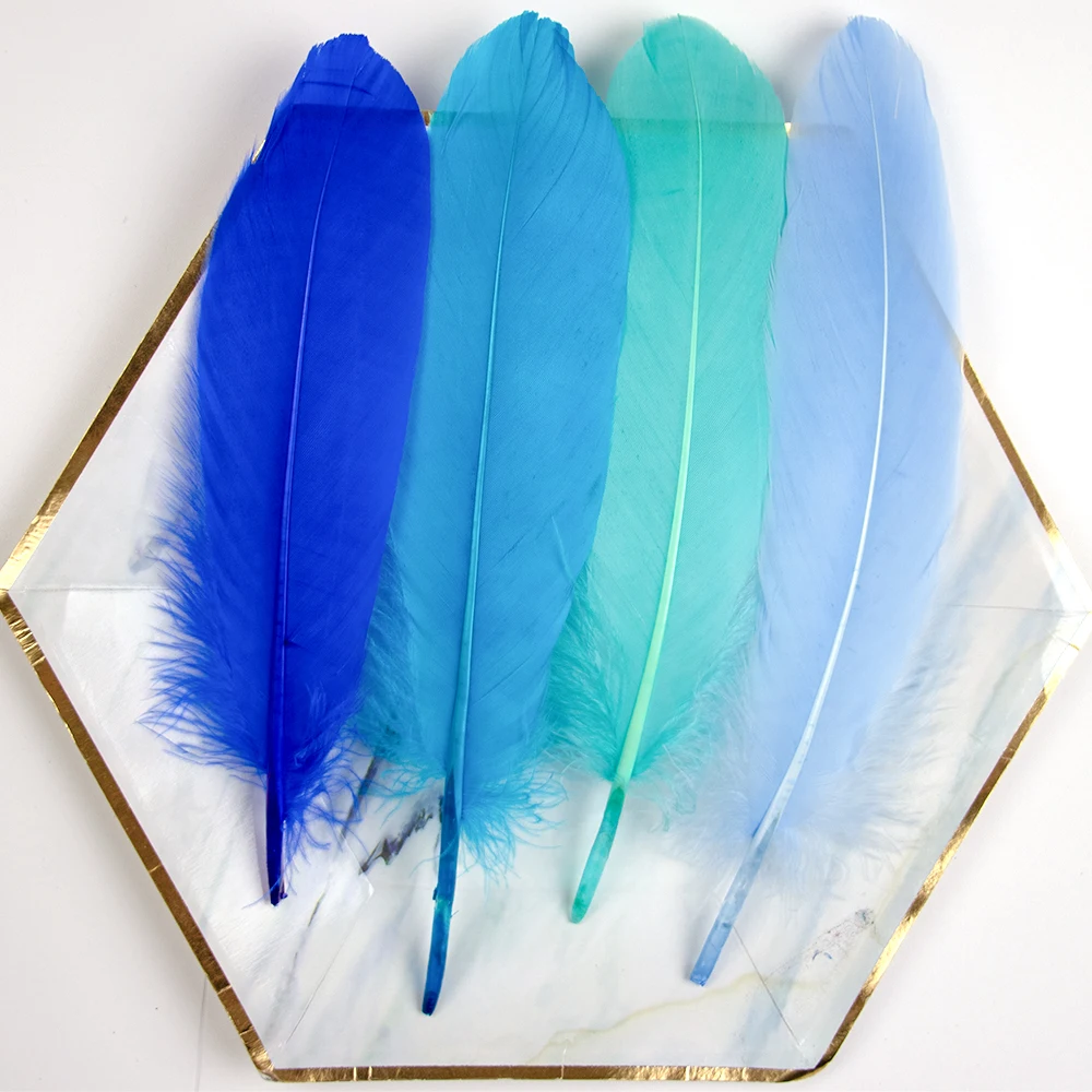 50 100 200Pcs Natural Dyed Goose Swan Feathers 15-20cm 6-8inch For Jewelry Making Wedding Party DIY Craft Supplies