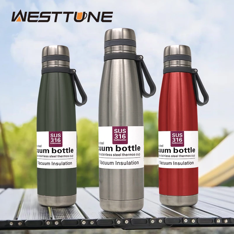 

WESTTUNE 850/1100 мл уличный термос портативная бутылка для воды из нержавеющей стали сохраняет горячую и холодную воду для путешествий, кемпинга, пикника