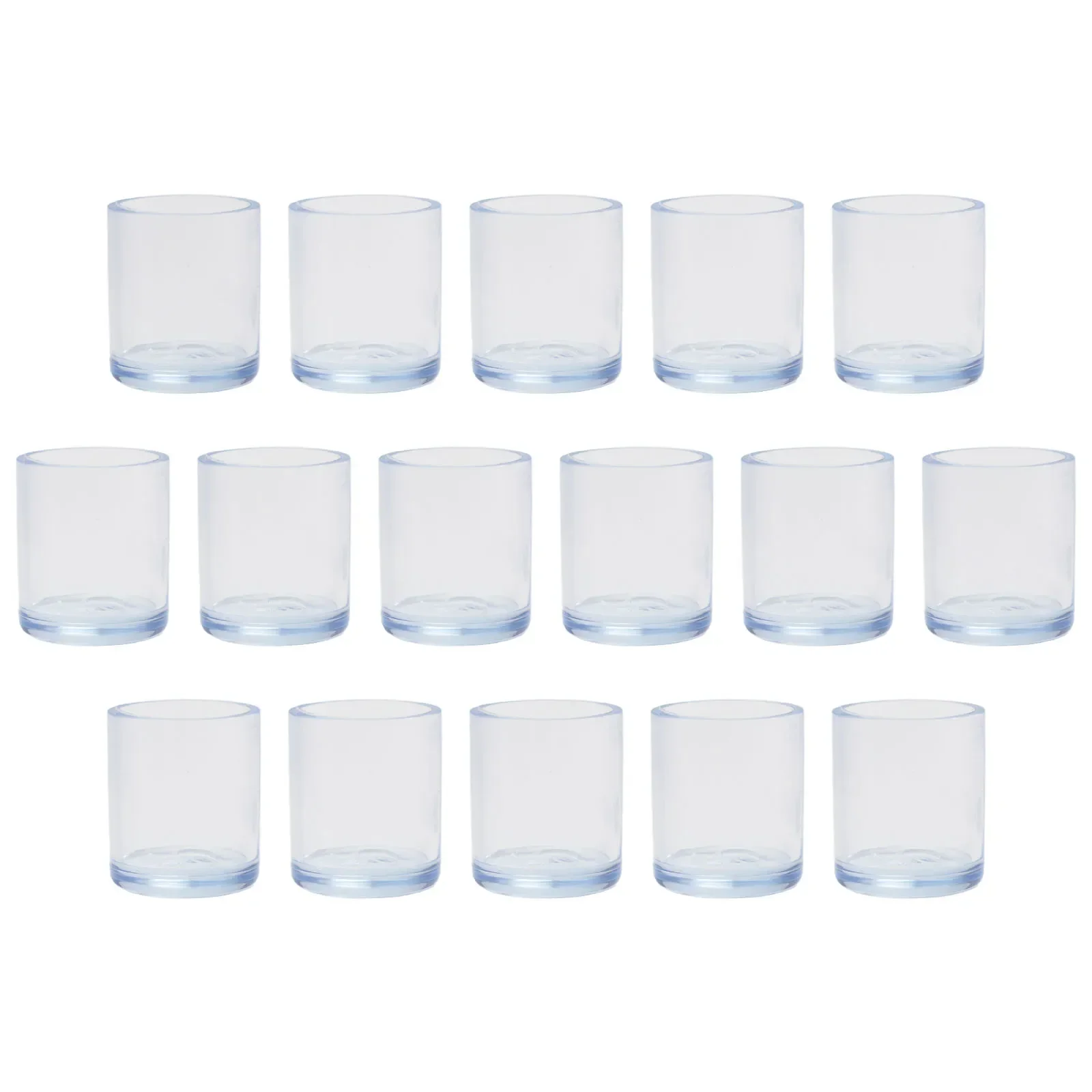 16pcs Chair Leg Cap Covers Transparent Non-slip White Round Shape Furniture Table Feet Protector Household Supplies