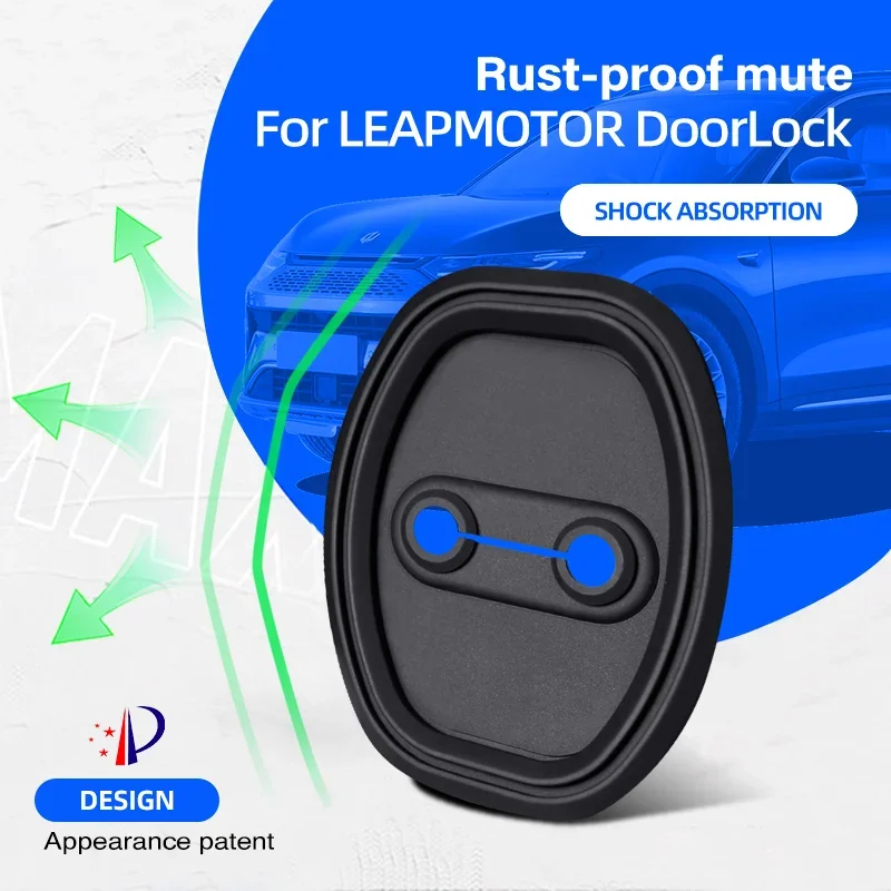 Door Lock Cover Applicable To Leapmotor C11, C01, S01, Silicone Rustproof Mute Protector, Shock Absorption, 4Pcs