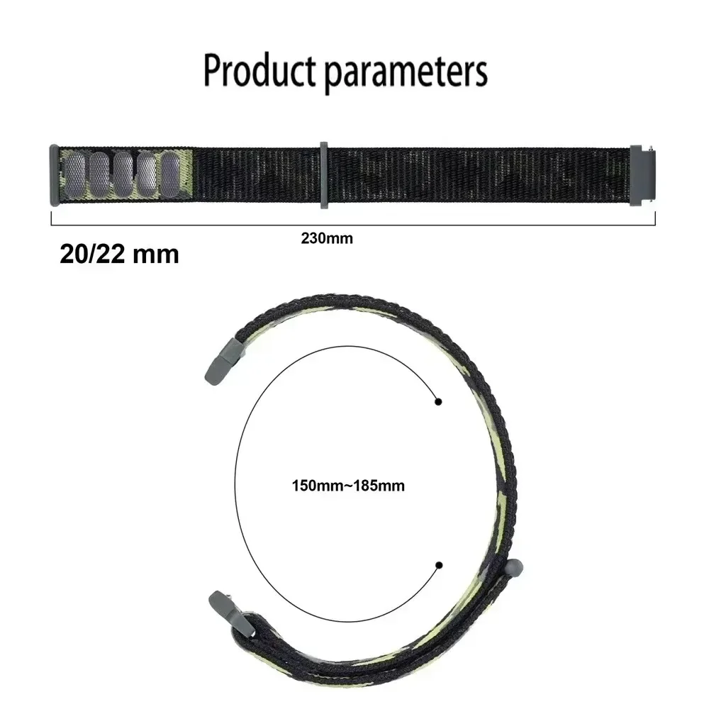 التمويه النايلون حلقة حزام ل Huami Amazfit T-Rex 3 الذكية حزام الساعات سوار رياضي ل Amazfit T-REX 3 الفرقة الرياضة معصمه