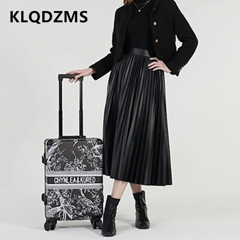 KLQDZMS Travel Luggage Large Capacity Trolley Case 20 Inches Boarding Box Women's Suitcase 24