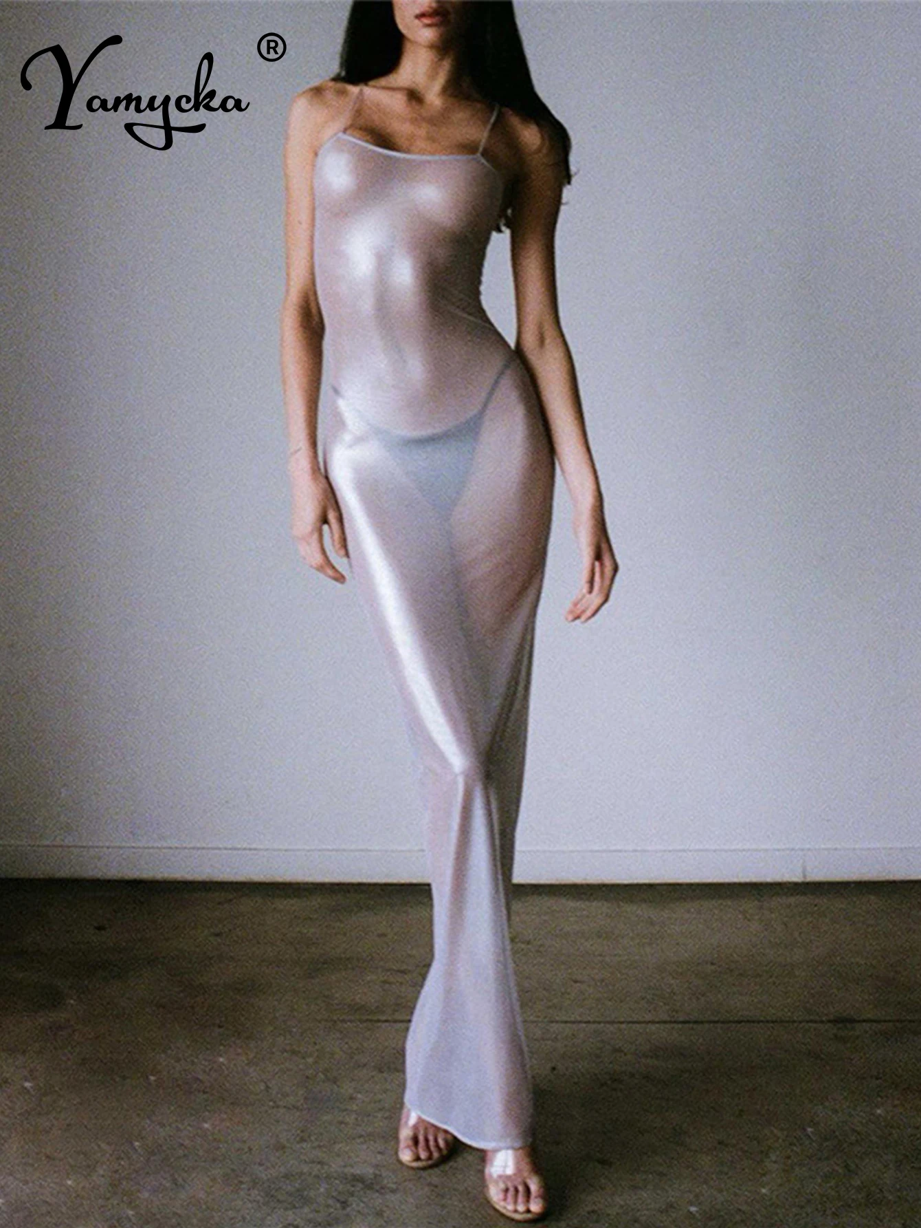 

Sexy see through maxi slip summer dress women 2025 bodycon night club birthday party dress ladies long evening dresses vestidos