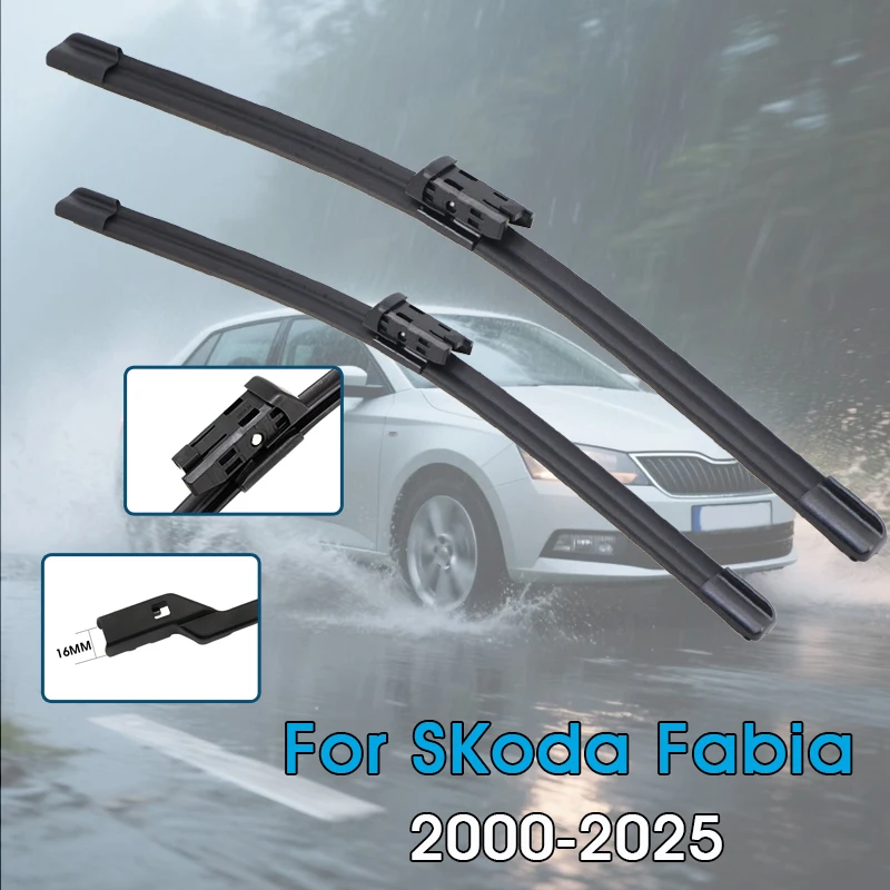 Auto Wischer Klingen Für Skoda Fabia 5J NJ PJ 2000-2025 Windschutzscheibe Windschutz Frontscheibe Klingen Auto Zubehör