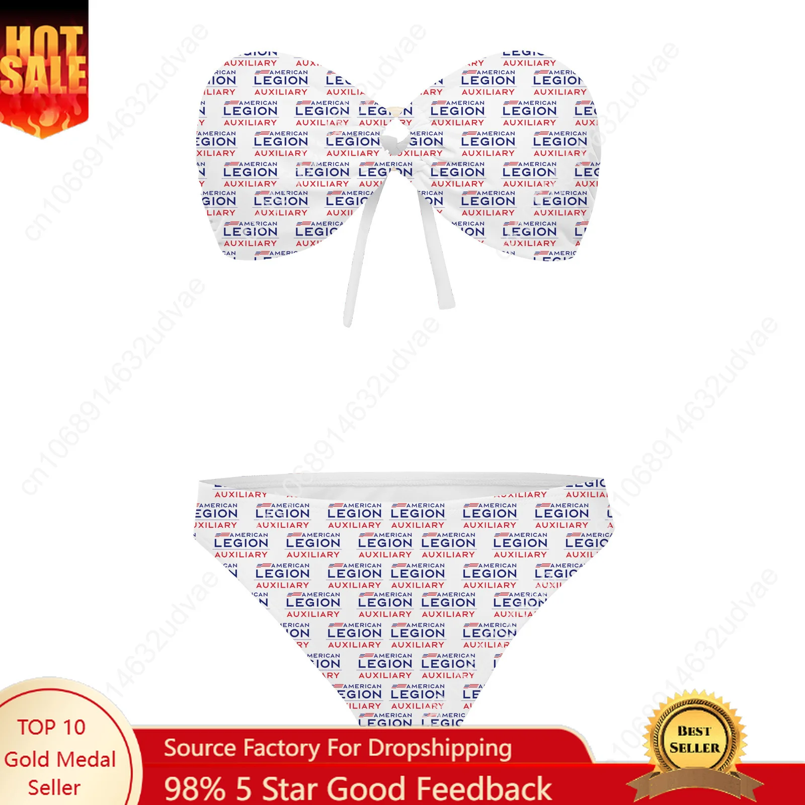 

American Legion Logo Strapless Swimsuit Womens Bathing Suits Personalized Fashion Swimwear Pool Party Bikini Customize Beachwear