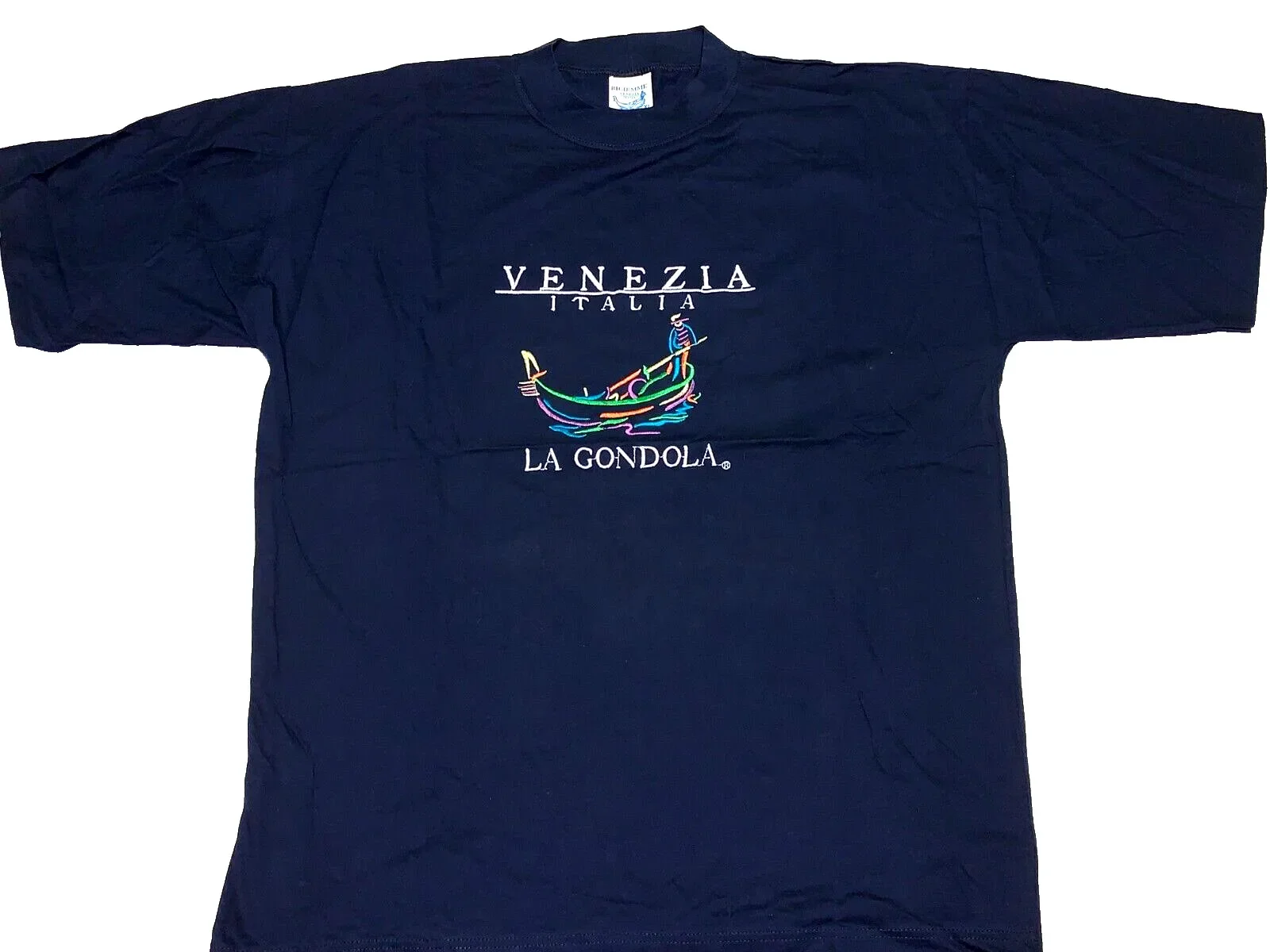 Rare Vintage 1990s Venezia Italia Venice Italy La Gondola Ride T Shirt New LARGE long or short sleeves