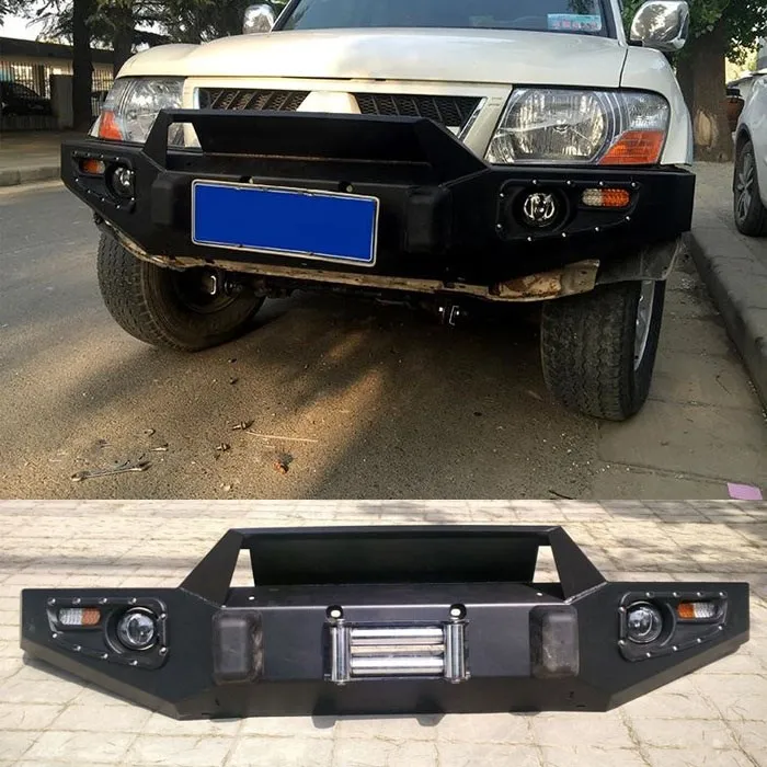 For Mi-tsubishi Pajero V73 AUTO PARTS Car Body Kit Front Bumper Auto Bull Bar bon Black  Exterior Decoration /