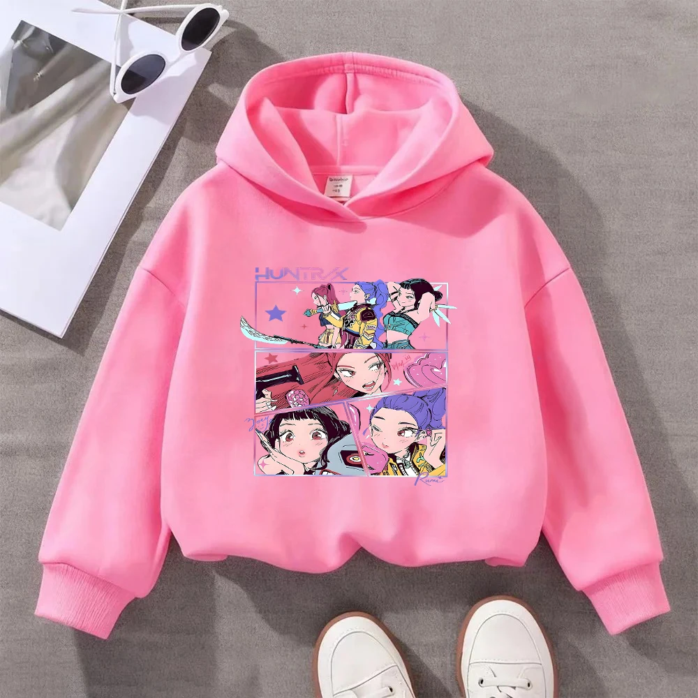 

Kids Girls Anime Hunter Character Graphic Sweatshirt Casual Long Sleeve Pullover Top