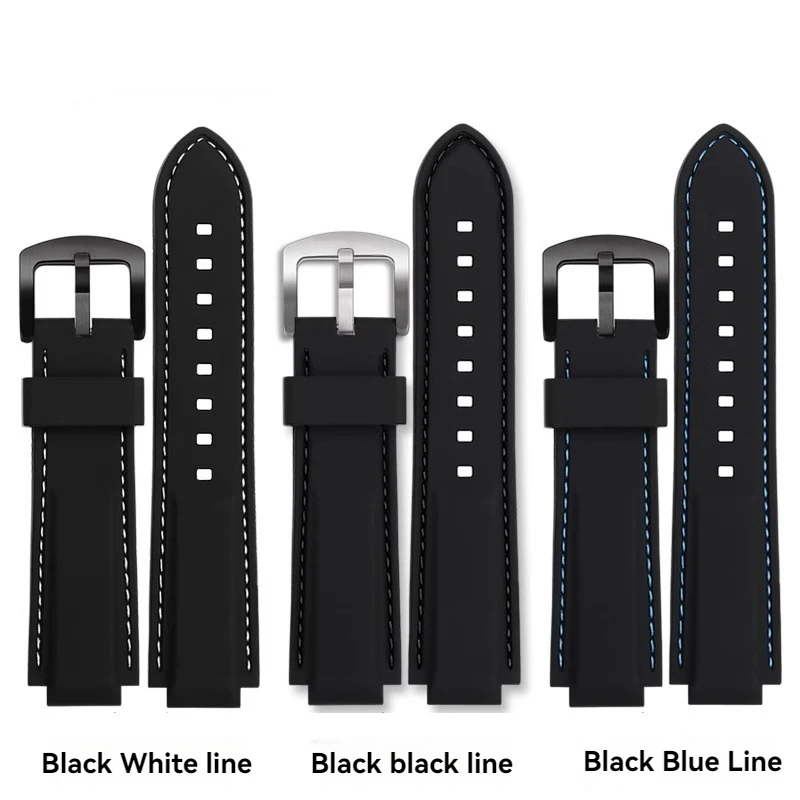 For Casio EDIFICE Series 5634 EFS-S570 EFS-S570YD/YDC/YDB EFB-680 ECB-10YD Convex Silicone Watch Strap 12 14mm Rubber Watchband