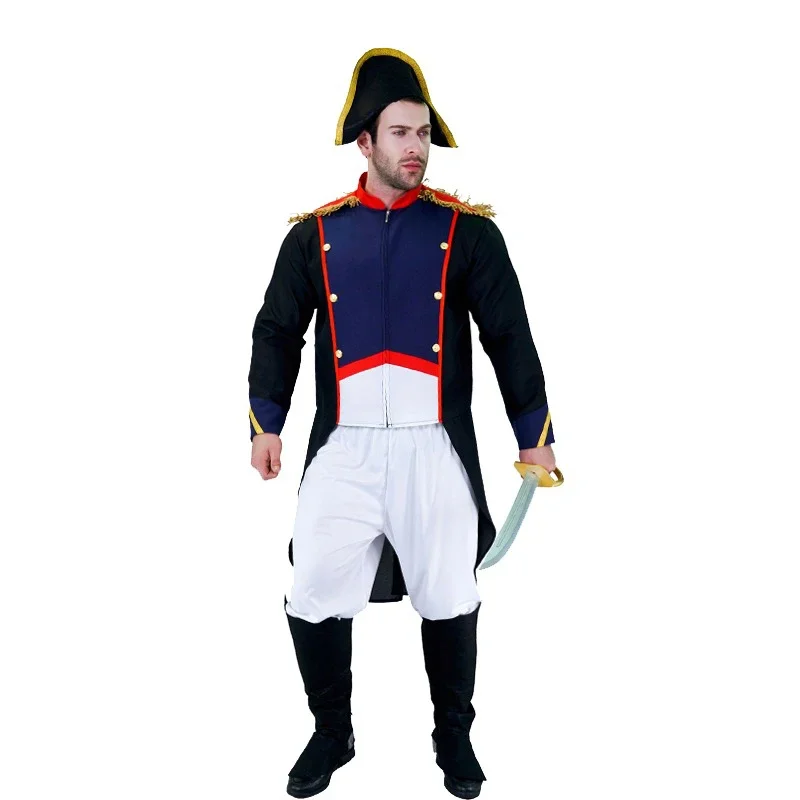 

Adult Men's Napoleon Costumes for Party Cosplay Colonial European General Clothing Outfits Purim Fancy Dress British Guard Frenc