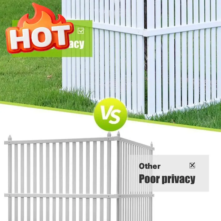 

Air Conditioner Fence 36" W X 45" H Trash Can Pool Equipment Enclosure Vinyl Privacy Outdoor No Dig Privacy 3