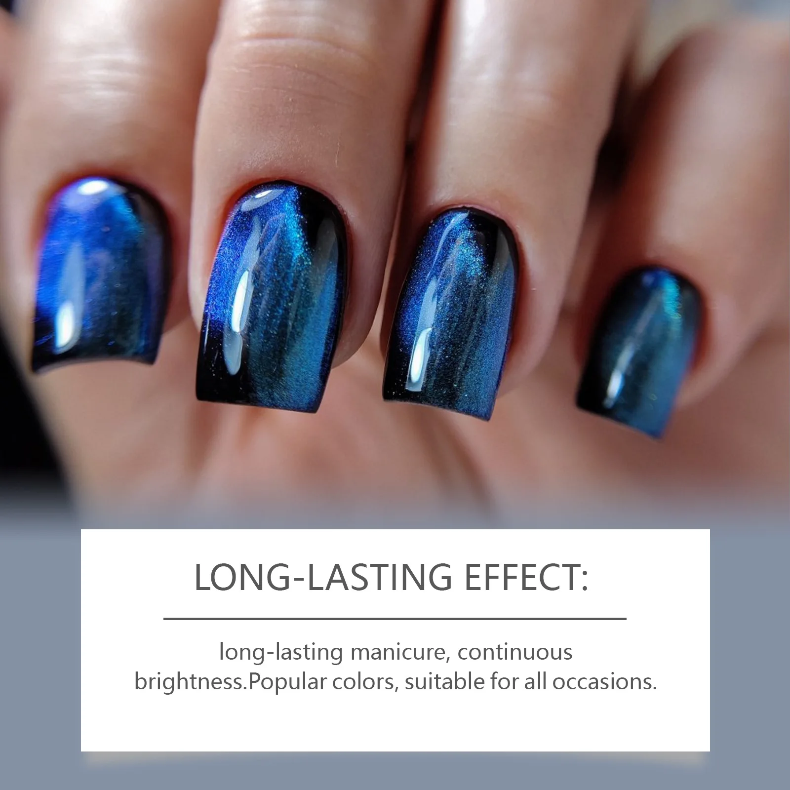 Cat Eye Gel Polish Black Blue Glitter Gel Vernis Long Lasting Magnetic Gel Nail Polish Quick Dry Nail Polish Nail Art Manicure