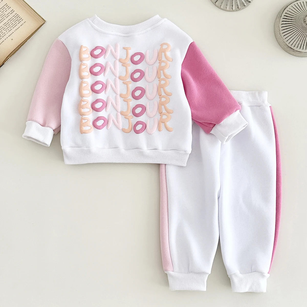 Korean Baby Clothing Set Toddler Baby Girl Infant Outfits Letter Print T-Shirt Tops+ Pants Newborn Baby Boy Clothes Set Autumn