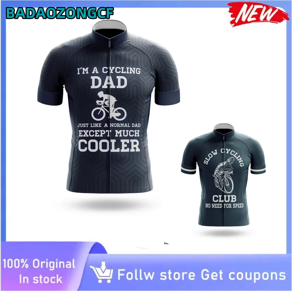 Slow Cycling Club Cycling Jersey for Men Breathable Short Sleeve Bib Shorts Durable 20D Gel Pad, Mountain Bicycle Clothing, New