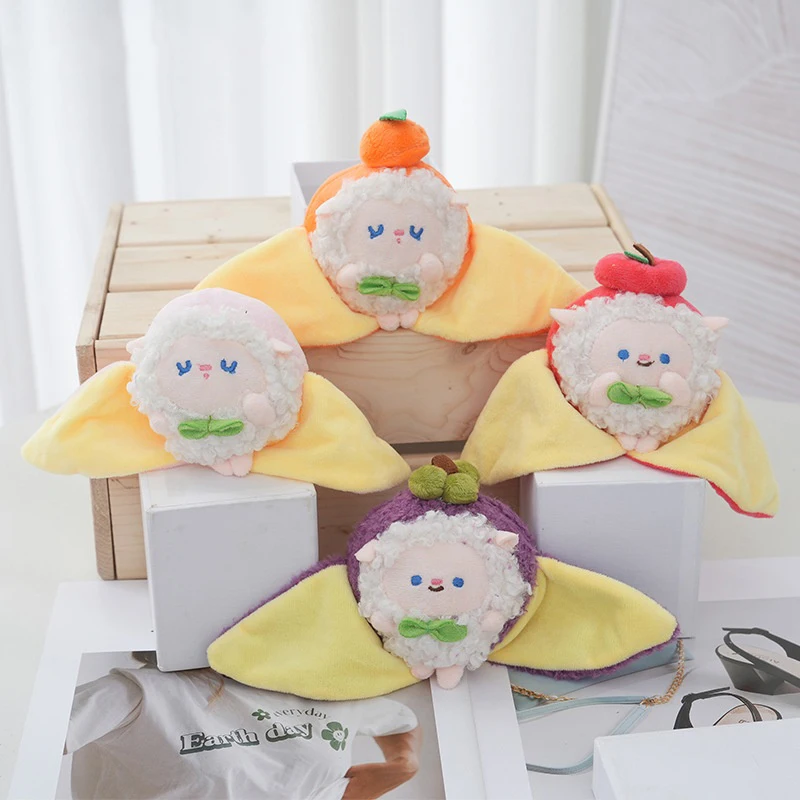 

Мягкие игрушки, плюшевый плащ с магнитной кнопкой, кукла с фруктами, ягненком, рюкзак, плюшевая подвеска, игрушки, модный изысканный подарок для друга