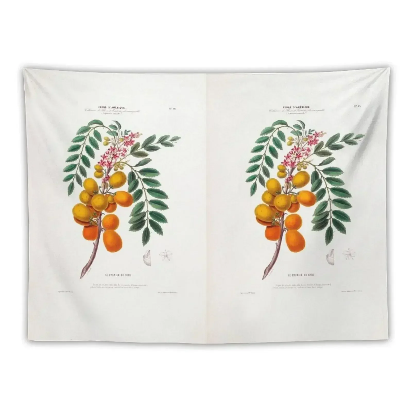 Le Prunier Du Chili Brazilian Plum Tree Botanical Tapestry Wall Hangings Decoration Tapestry