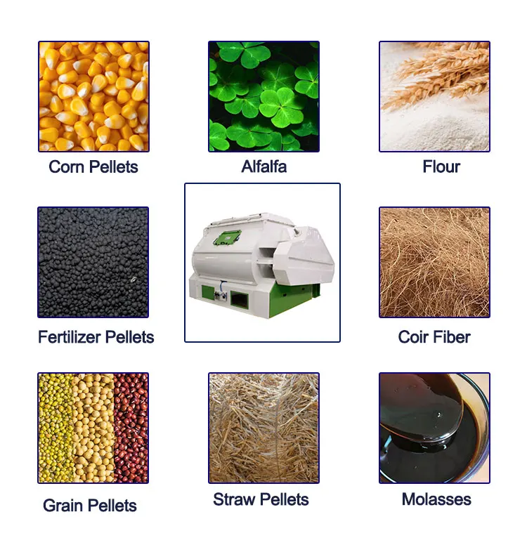 NIS 6DA Industrial Cattle Feed Mixer Animal Poultry Feed Mill Mixer Fish Livestock Feed Mixing Machine