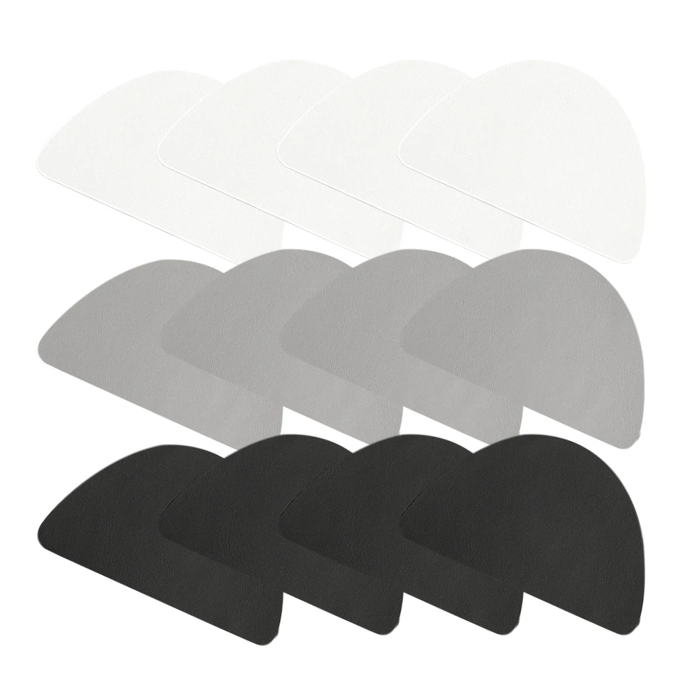 Parche de reparación de talón de zapato, pegatinas autoadhesivas de reparación de botas de PU para agujeros de zapato, parches adhesivos, parches de reparación de talón, 12 Uds.