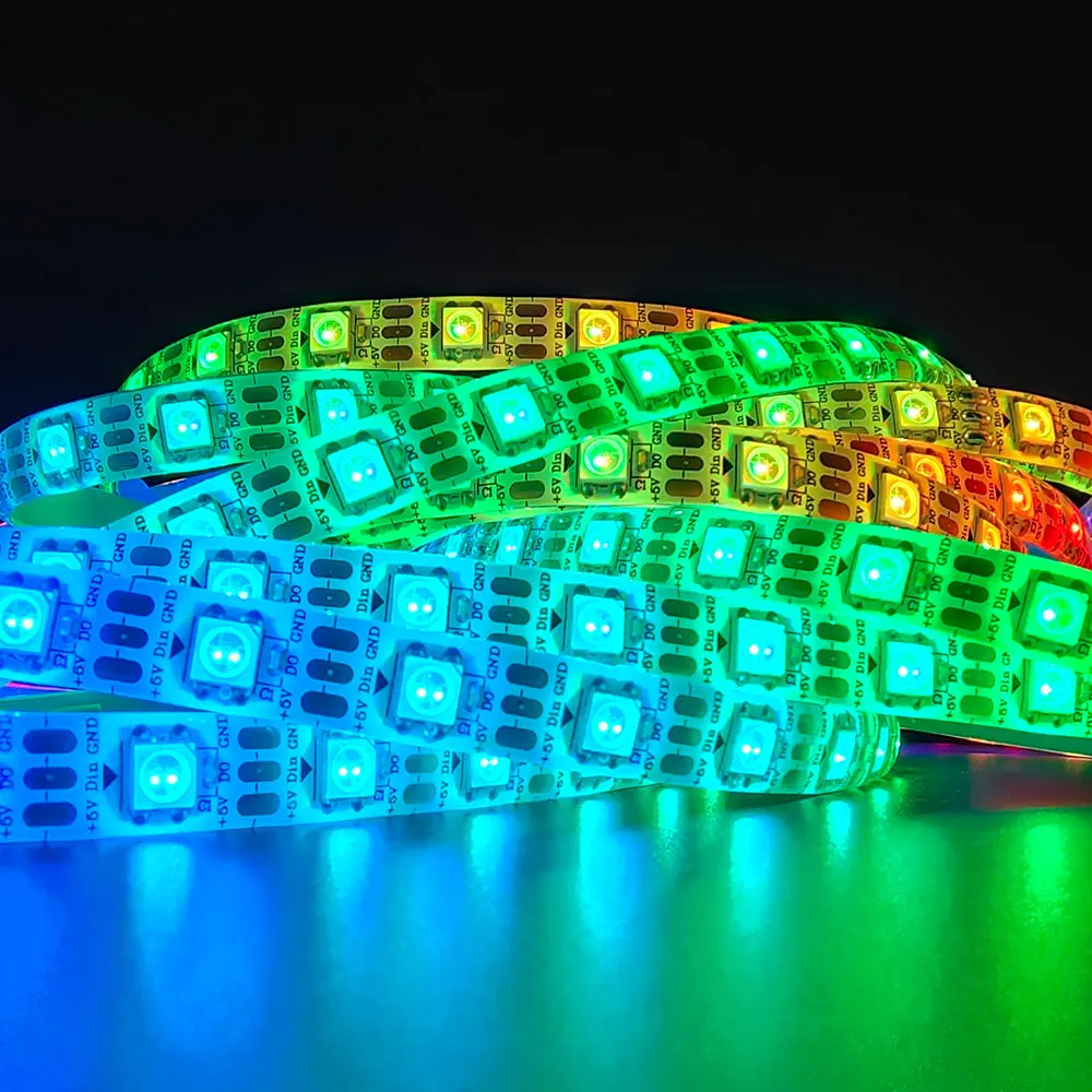 WS2812B WS2811 WS2815 WS2813 Smart Pixel RGB LED Strip WS2812 Individually Addressable IC 30/60/144Leds/M Tape Light DC5V /DC12V